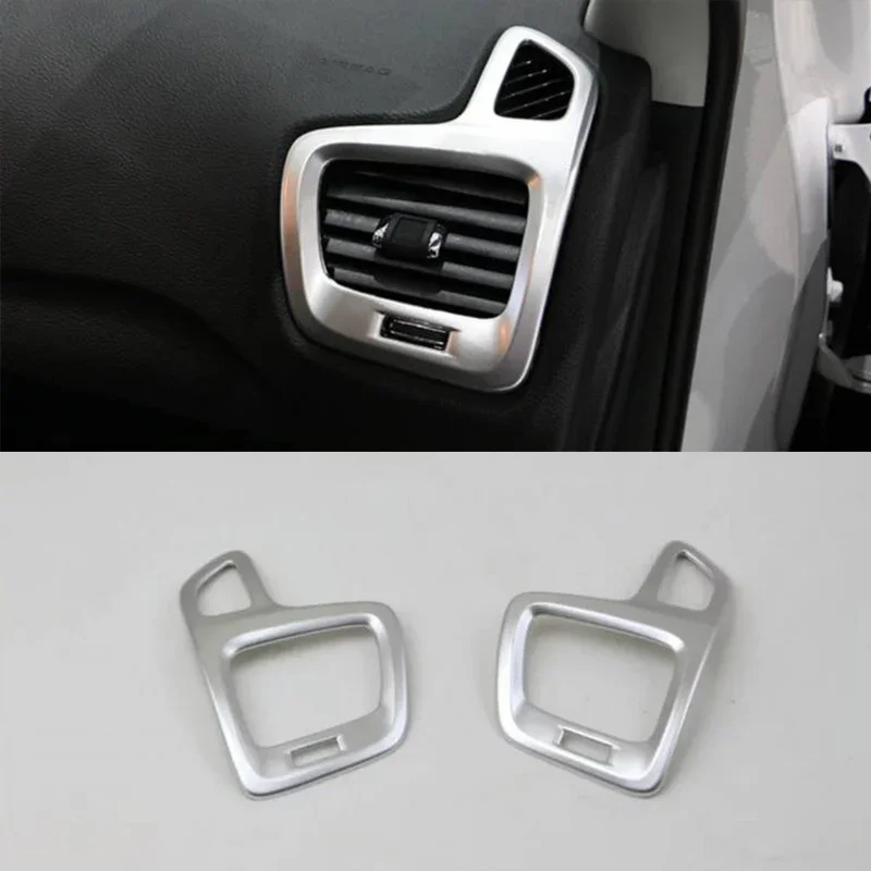 

ABS жемчужно-хромированная внутренняя накладка на вентиляционное отверстие для кондиционера для Jeep Compass 2017 2018 2019 2020