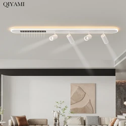 Nordic Strip Long Home New LED Chandelier Lights For Living Room Bedroom Hall Balcony Lamps Spotlights Indoor Lighting Fixtures