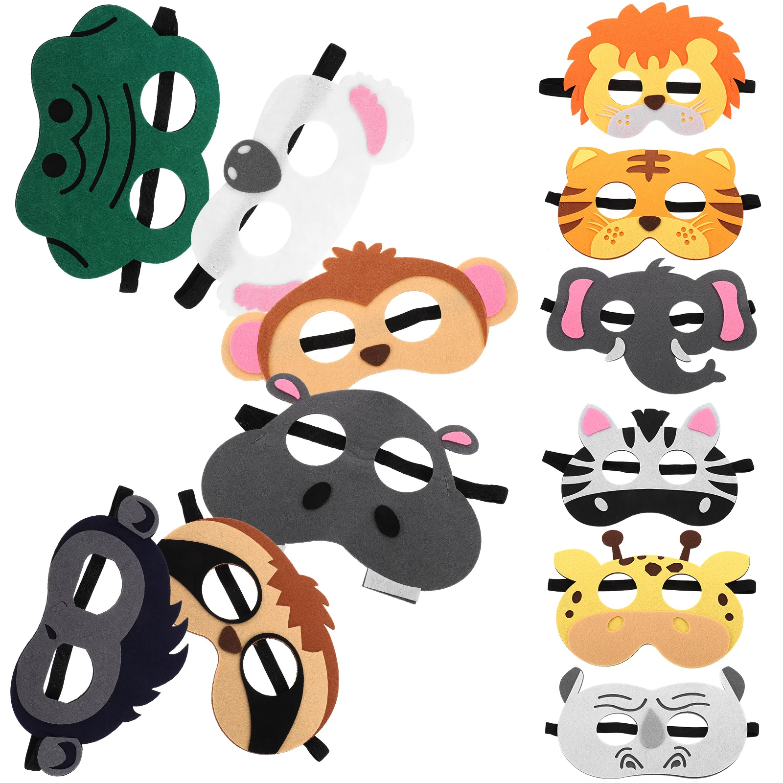 

12 Pcs Masks Animal Cartoon Party Accessories Halloween Cosplay Halloween Mask Costume Masks Masquerade Kids Toy