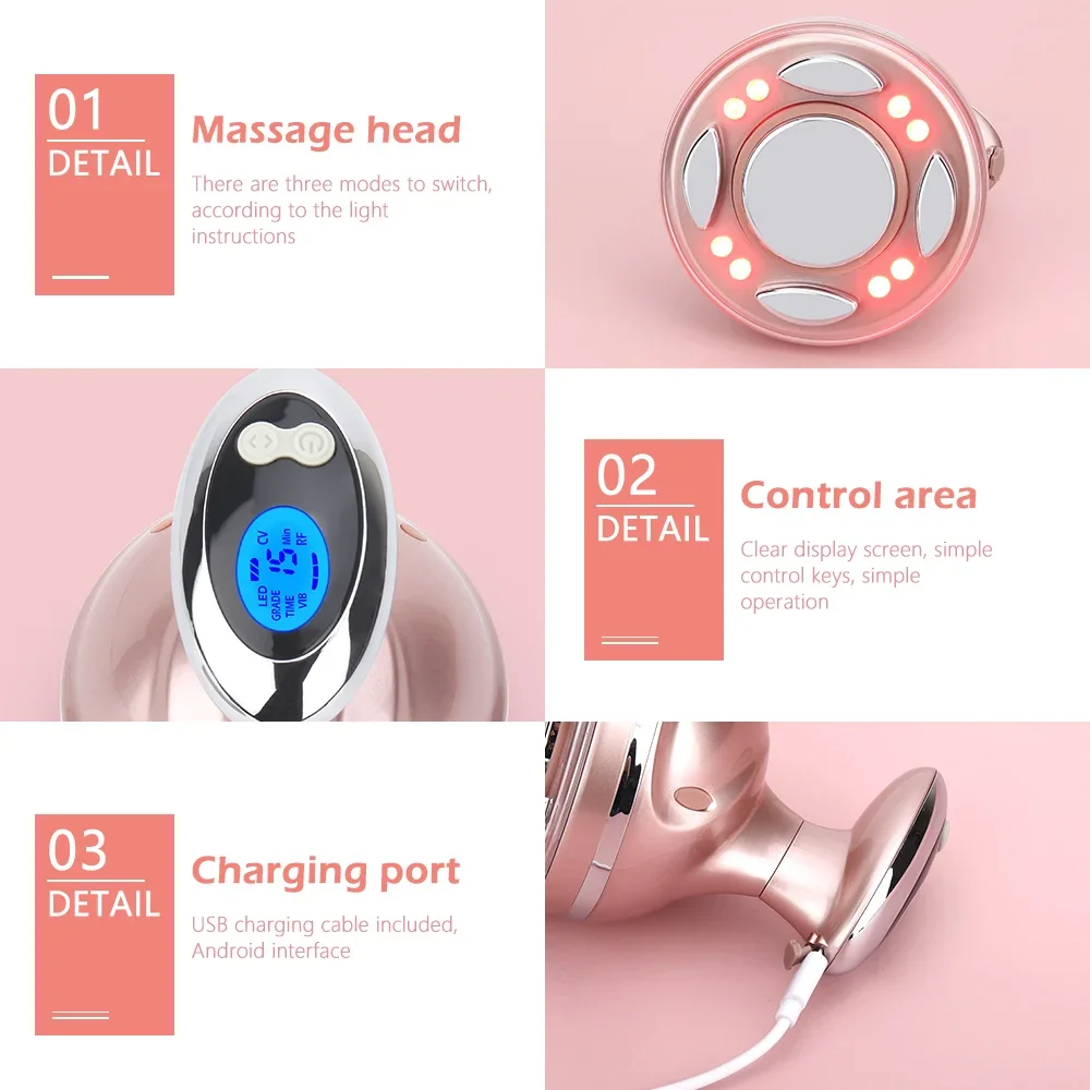 Cavitation Ultrasonic Slimming Massager LED Fat Burner Anti Lipo Lose Weight Vibrating Abdominal Exercise FullBody Tightening