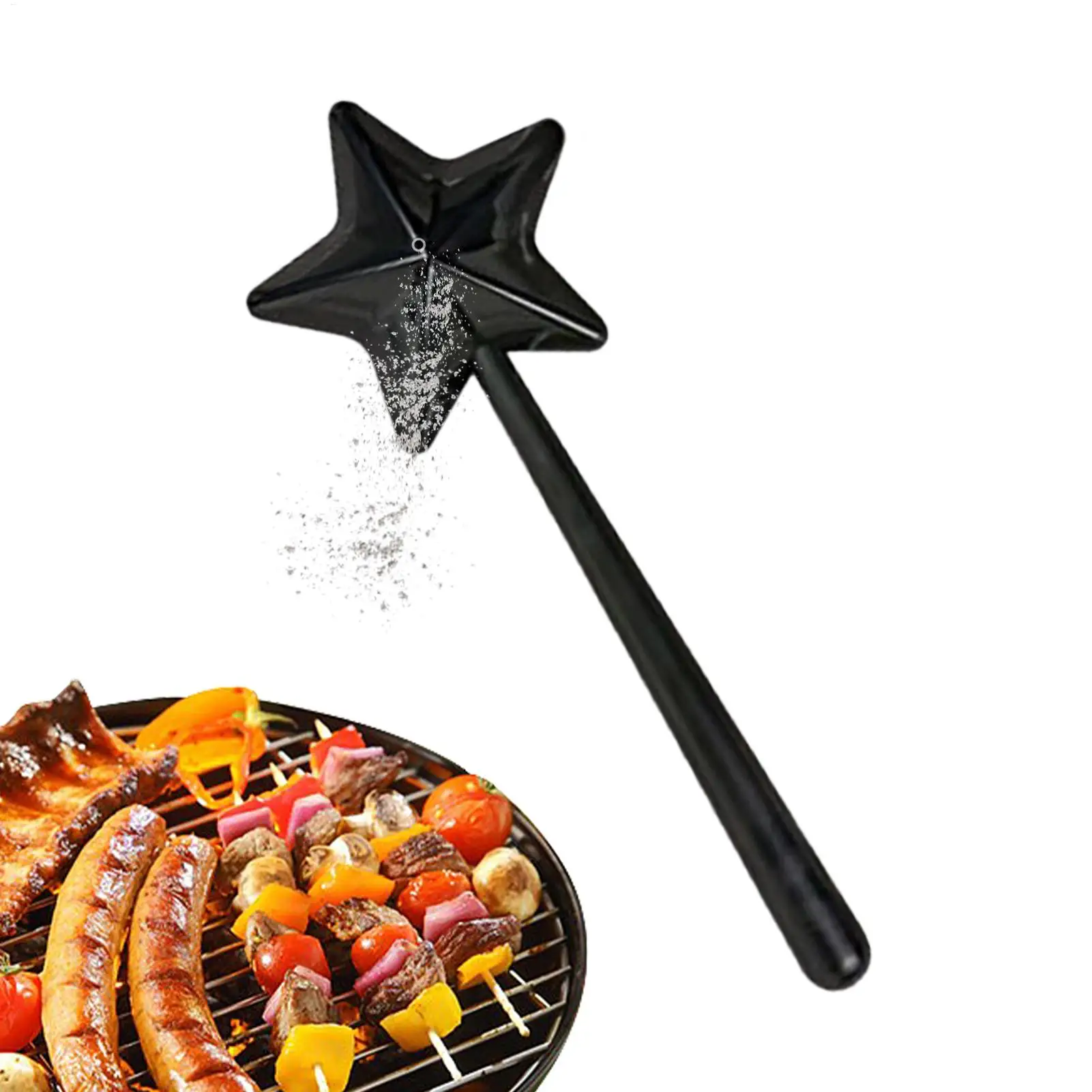 نجمة الملح الفلفل الهزازات إعادة الملء بهار شاكر المحمولة عصا S قطعة موزع التوابل شاكر مجموعة المطبخ وتناول الطعام شواء