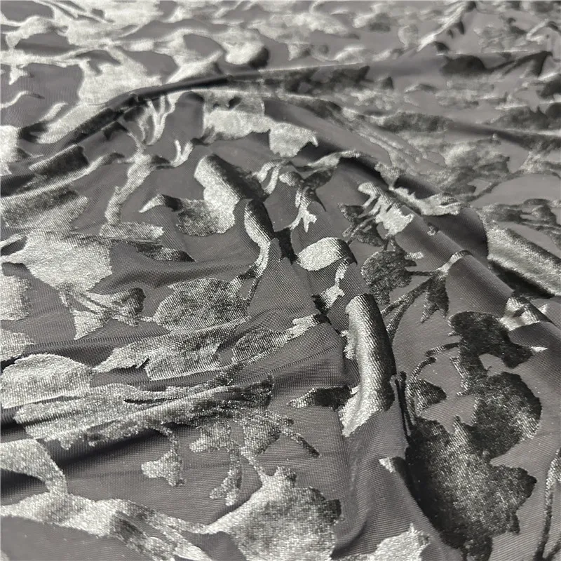 

Четырехсторонняя эластичная бархатная жаккардовая ткань Cheongsam, платье, танцевальный костюм, ткань для шитья своими руками, одежда, ткань на метр