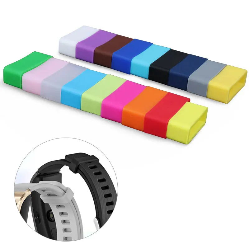 5Pcs Silicone Watchband Buckle Ring Anti-Fall Watch Band Loop Keeper Holder For Smart Bracelet Watch Band Watch Accessories