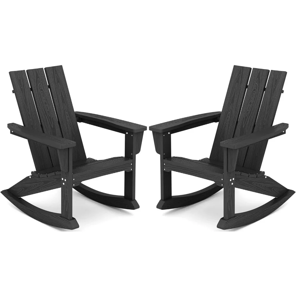 

Набор из 2 стульев-качалок для улицы, современное кресло-качалка Adirondack для взрослых, всепогодное кресло-качалка для патио на крыльце, Ba