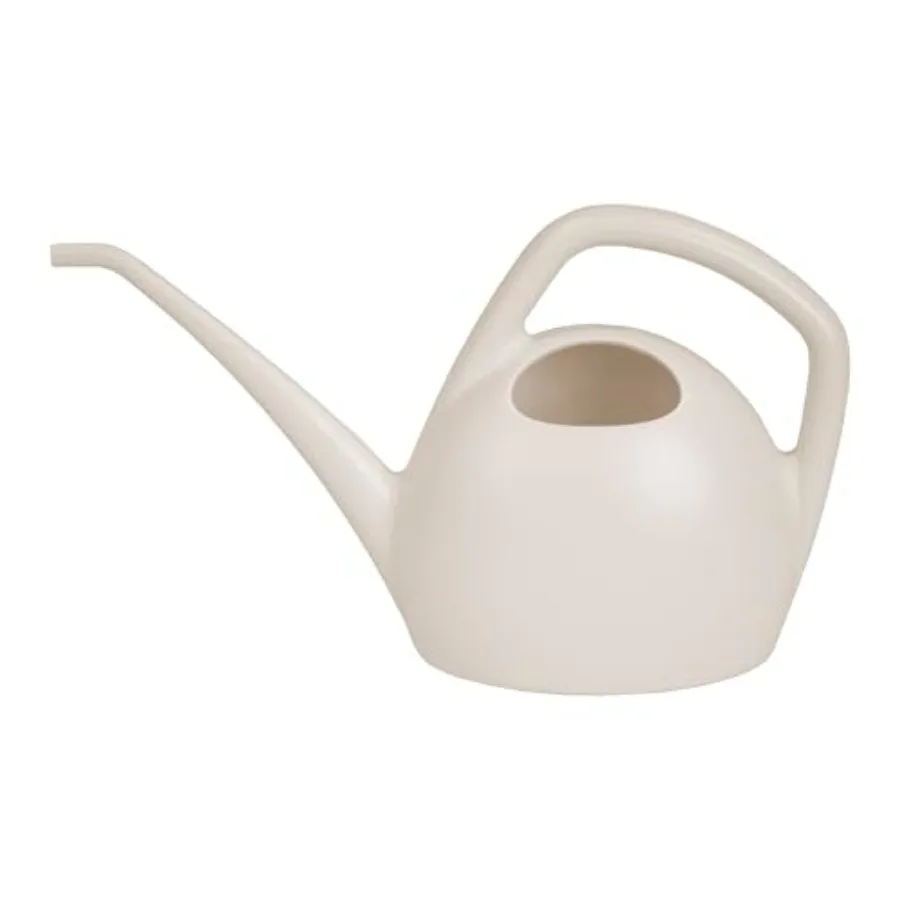 

1.5 Liter Cream Color Long Spout Durable Plastic Watering Can with Steady Flow for IndoorOutdoor Use Ideal for Plants Gardening