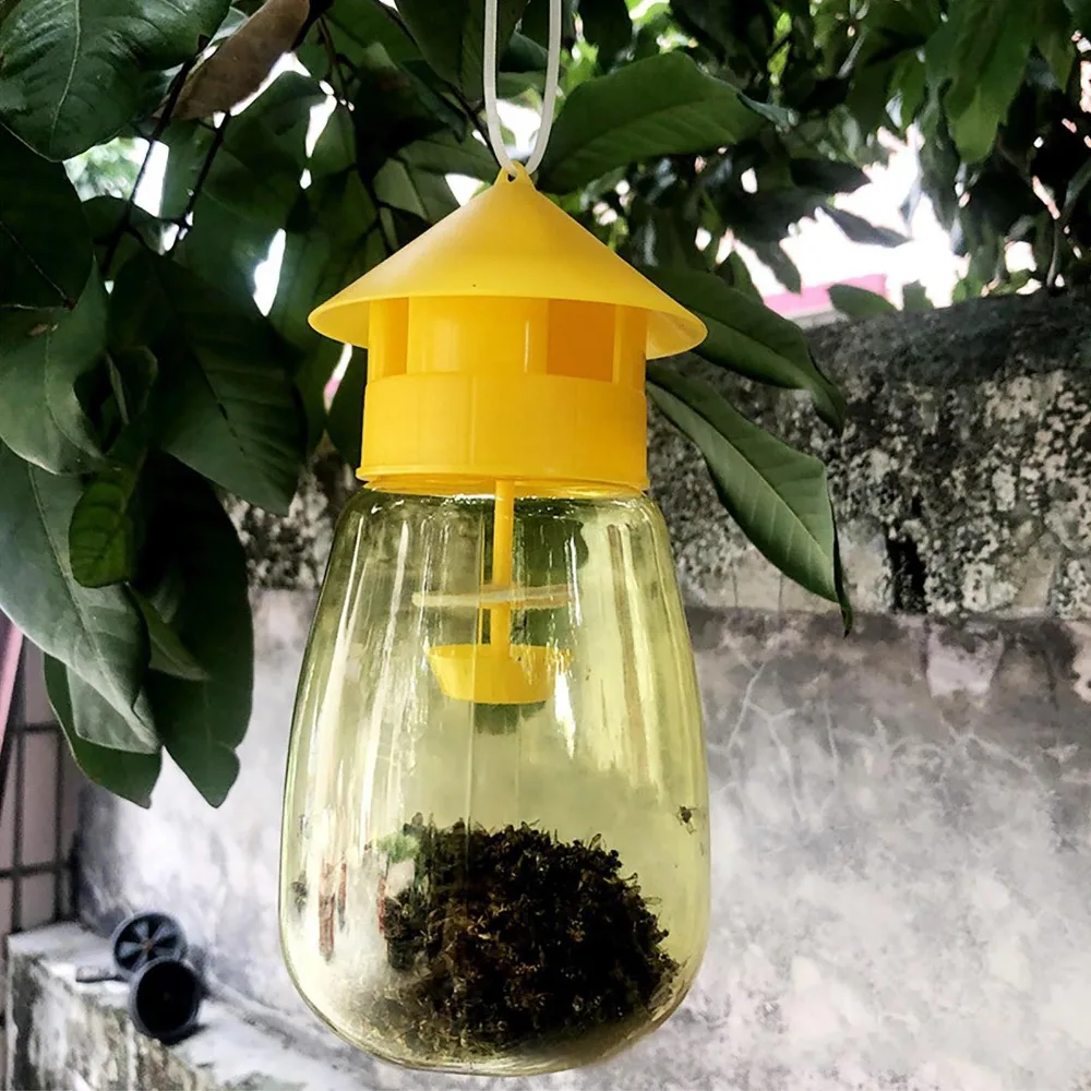 Yellow 1PC for Orchard Plastic Hanging Drosophila Trap Fruit Fly Trap Insect Control Tool Fruit Fly Catcher