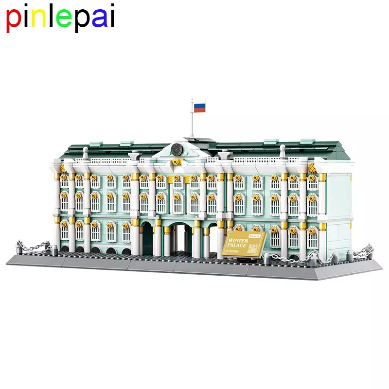 Pinlepai Wange Winter Palace Building Blocks Block World Famous Architecture Russia Bricks Brick Russian Streetview Modular Toys