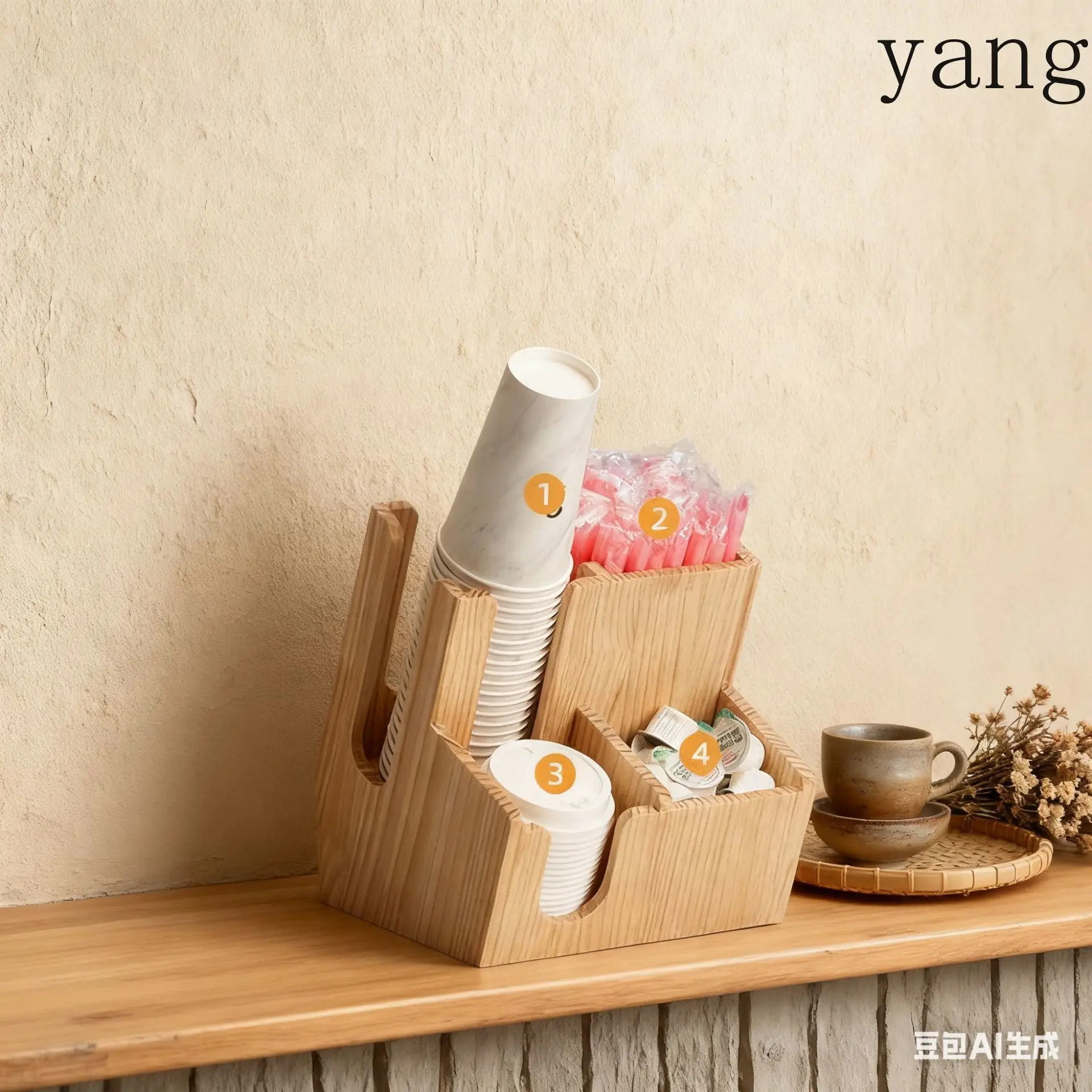 

CX black acrylic pine paper cup lid cup holder milk tea shop storage rack