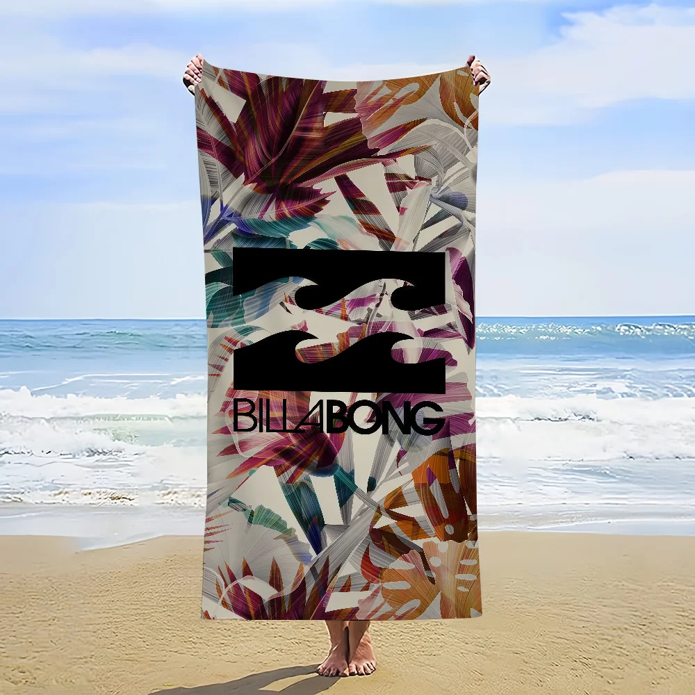 Logo Towel Beach Blanket Thin B-BillabongS-ES Towels Luxury Lightweight Travel Camping Pool