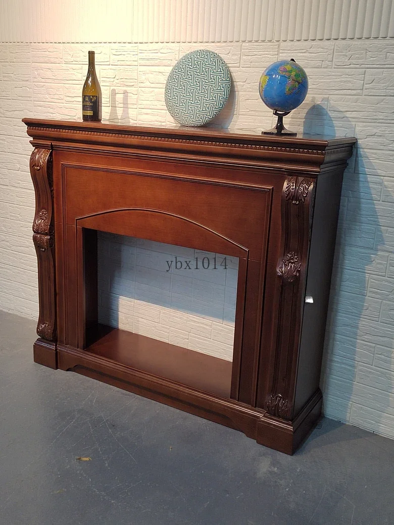 مدفأة خشبية صلبة ريفية أمريكية، خزانة عرض عتيقة لغرفة المعيشة، ديكور منزلي، خزانة عرض عتيقة