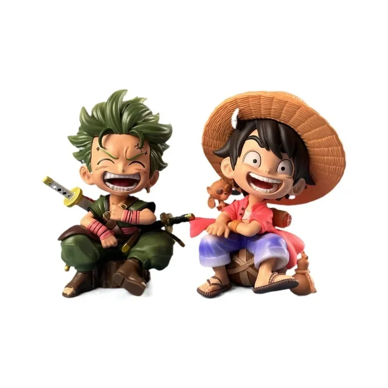 بانداي جديد قطعة واحدة أرقام لوفي سانجي مضيئة 13 سنتيمتر أنيمي الشكل تمثال بولي كلوريد الفينيل نموذج دمية الديكور رورونوا زورو اللعب الهدايا #5