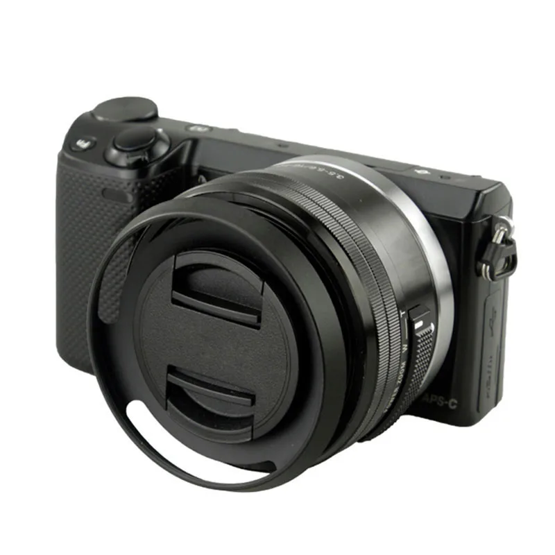 37 39 40.5 43 46 49 52 55 58 62 67 72 77 82mm Capa de lente ventilada inclinada de metal para câmera Leica Voigtlander Sony Fuji Canon Olympus