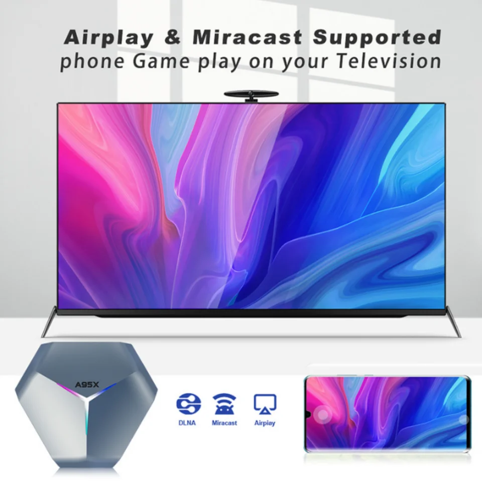 TV Box 8K Android 11 WiFi Doble Banda 5G Luz RGB Reproductor 4K Bluetooth para películas, series y juegos 4