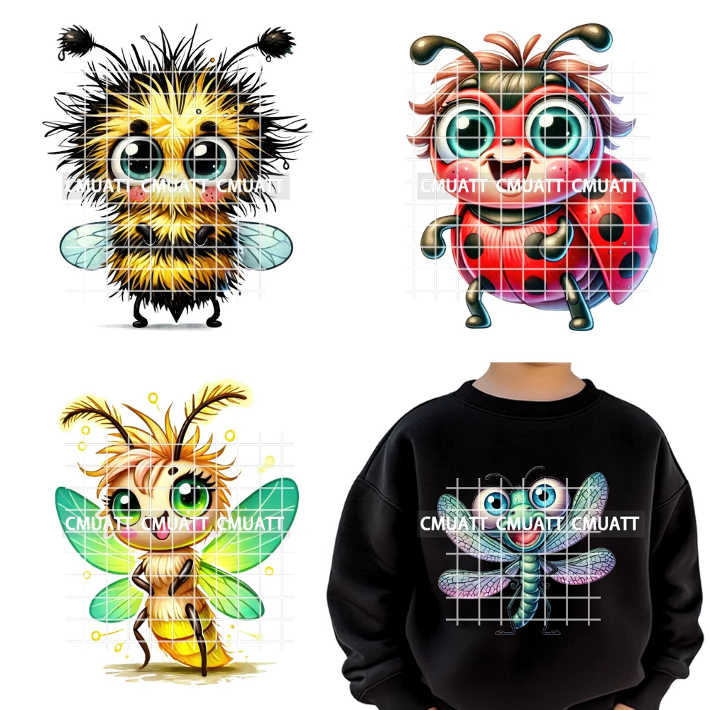 

15cm 5.9in Quirky Safari Cartoon Animal Iron On Washable Heat Press Transfers Stickers DTF Printed Appliques For Kids Clothes