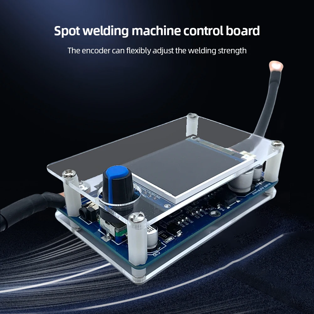 Mini Spot Welder Control Board Adjustable Digital Display Spot Welding Machine 7V-14V Battery DIY 18650 Battery Pack English