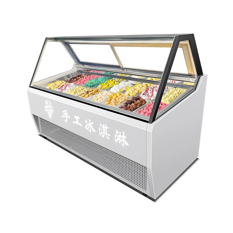 Ice cream display cabinet, air-cooled frozen ball cabinet, commercial hard ice cream freezer, popsicle low-temperature freezer