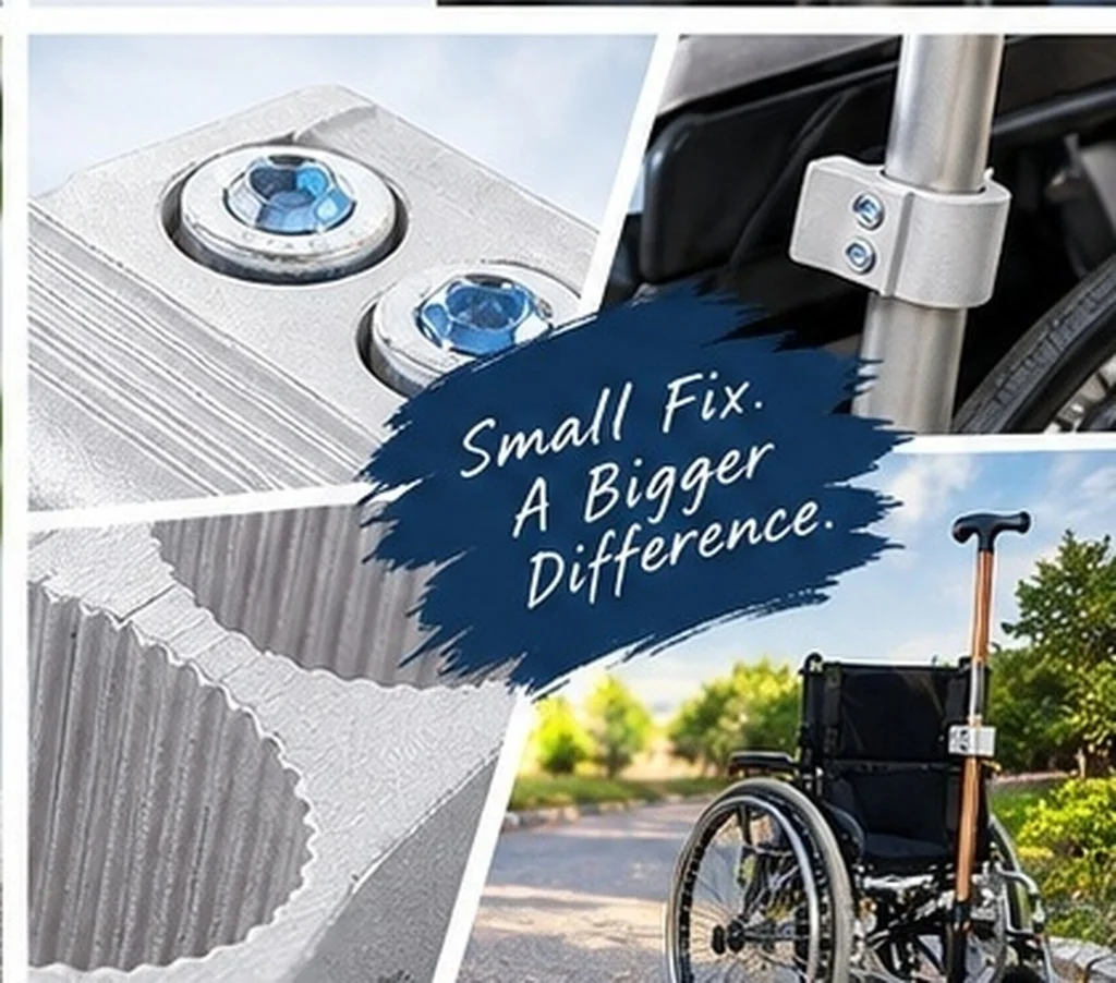 Versatile Wheelchair Pipe Clamp Aluminum Alloy Strong Grip Secure Locking Cane Holder for Walker Pipe Management Convenient