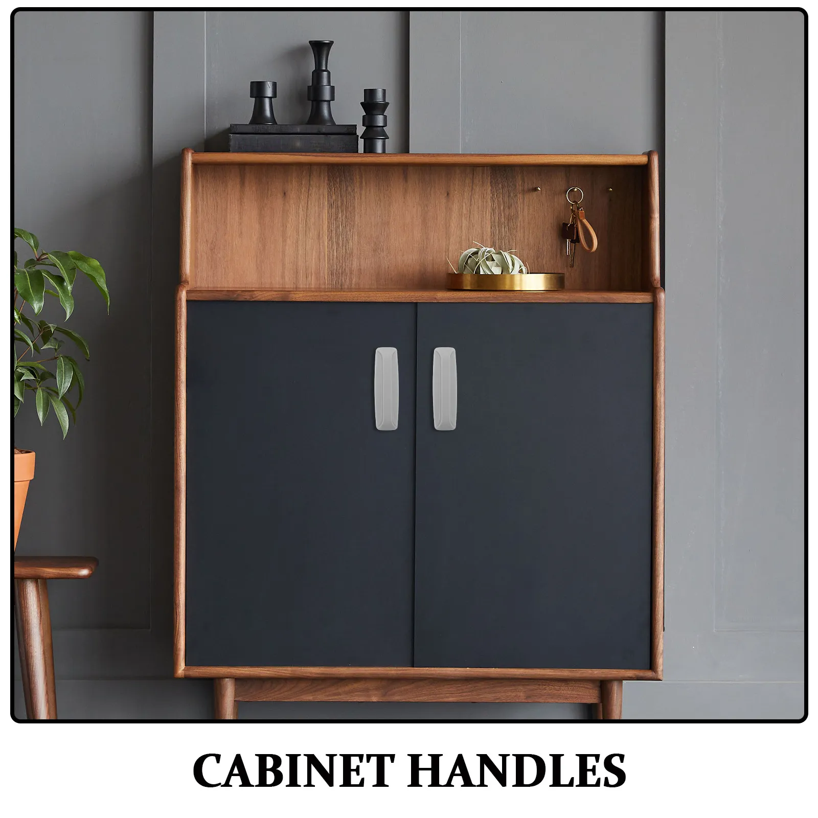 2Pairs Self Adhesive Cabinet Handles Plastic Stick on No Drill Sliding Glass Door Pulls Balcony Fridge Kitchen Closet Handles