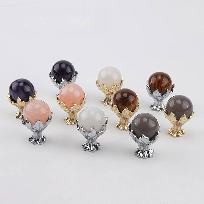 

Luxury Crystal Cabinet Knob Single Hole Handle Minimalist Drawer Door Round Small Pull