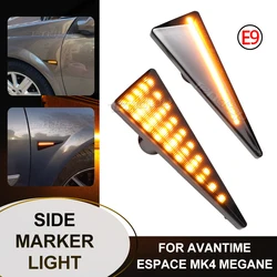 For Renault MK4 Vel Satis Wind Avantime Megane 2 Scenic 2 Espace 4 Dynamic Blinker LED Turn Signal Side Marker Lamp Car Lights