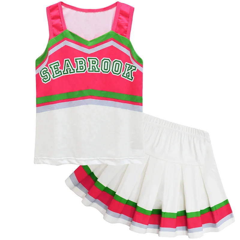 Zombies 3 Cheerleader Cosplay Costume para meninas, vestido de Halloween, roupas carnaval, terno infantil