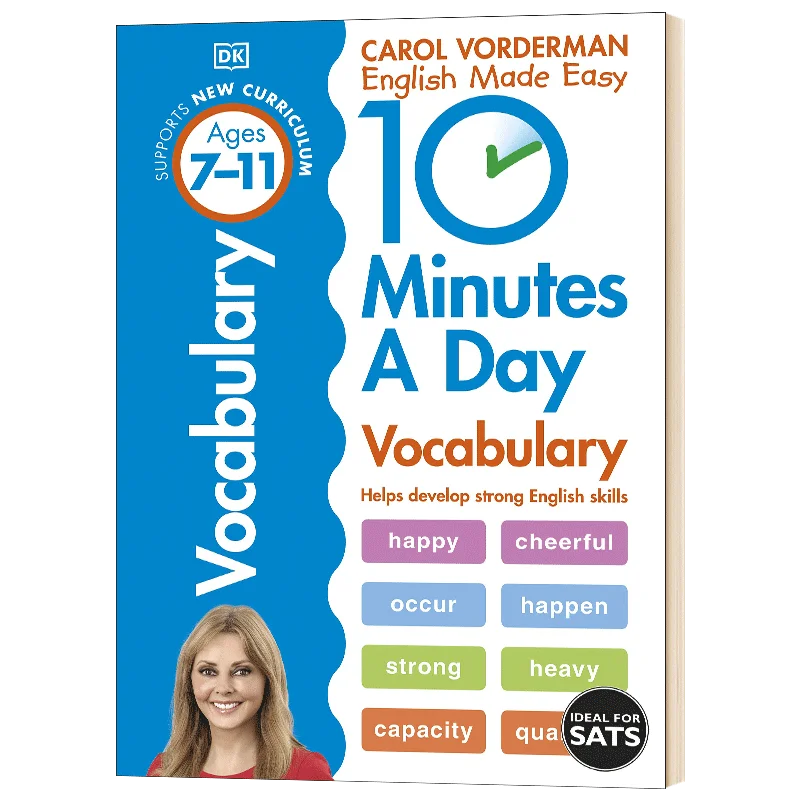 10 Minutes a Day Vocabulary, Children's books aged 7 8 9 10 English Word Learning Workbook books, 9780241183854