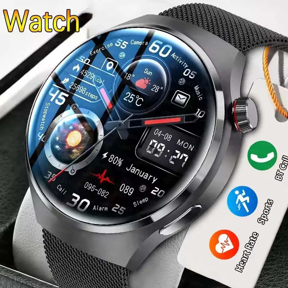 بالإضافة إلى الساعات الجديدة GT سلسلة ساعة ذكية للرجال 1.52 بوصة HD شاشة الصحة المقتفي مخصص صور بلوتوث دعوة الأعمال Smartwatch رجل #1