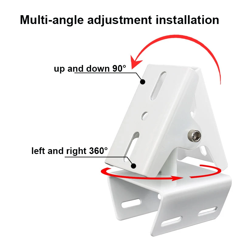 Indoor Outdoor Multi-Angle Adjustment Security CCTV Camera Holder Stand Support Metal Hoops Cross Arm Mount Pole Mount Bracket