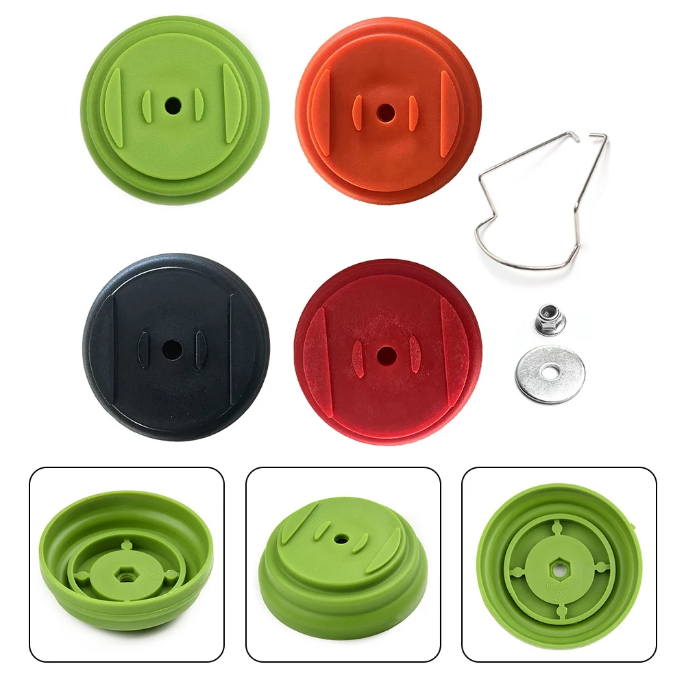 Raccords opaques pour tondeuse à gazon, pièces de tondeuse, écrou de batterie au lithium noir et vert, couvercle en plastique orange