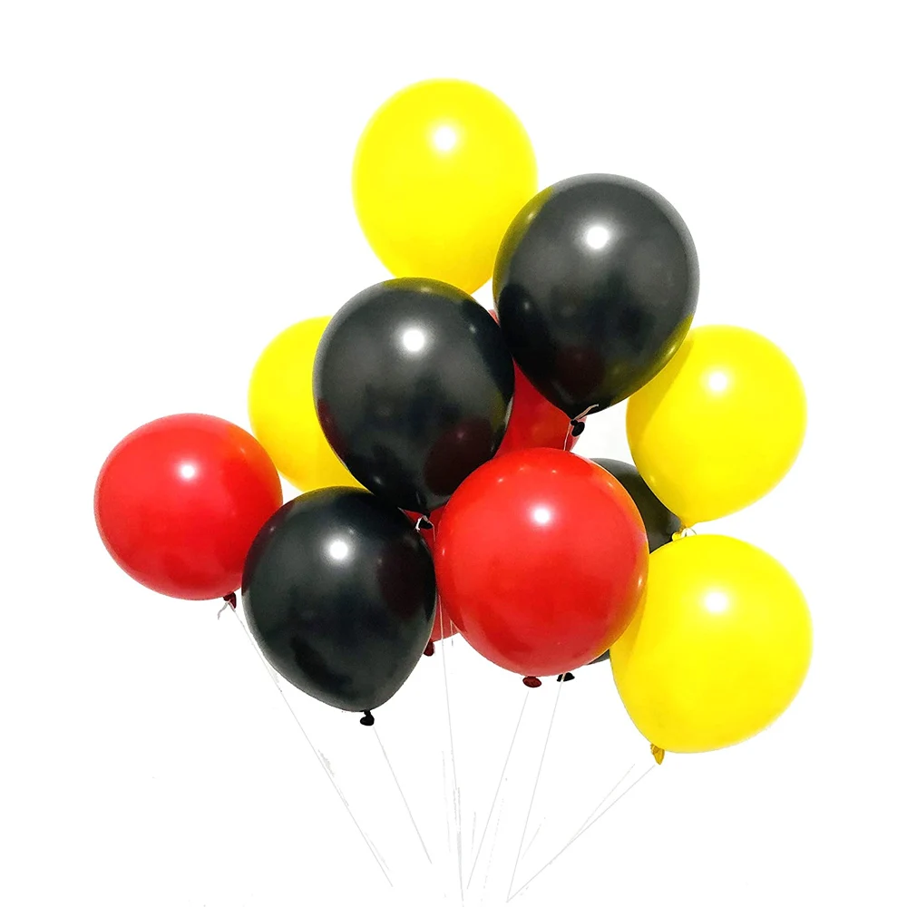 Raceautofeest Verjaardagsballonnen Rood Zwart Geel Ballonboog Slinger Kit Voor Raceauto Verjaardagsfeestje Babydouche Decoraties