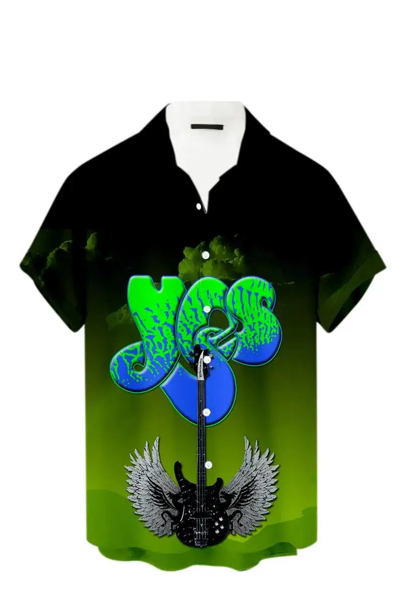CAVVING 3D Printed  YES BAND  Fashion Casual Shirts Men's /Women's  Short Sleeves Loose Breathable Shirts   T01