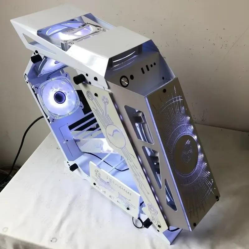 for High-End Gaming PC Case with Integrated LED Display and Pre-installed Fans Large Chassis Ensures Superior Airflow Perfect