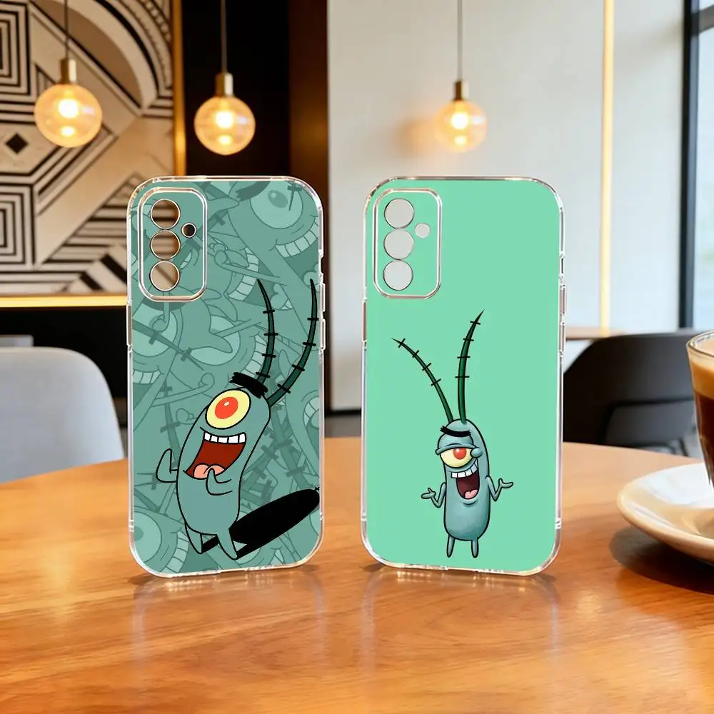 Animation Chum Bucket Phone Case For SamsungA10,12,20,21S,30,31,40,50,51,52,70,71 Transparent Cover