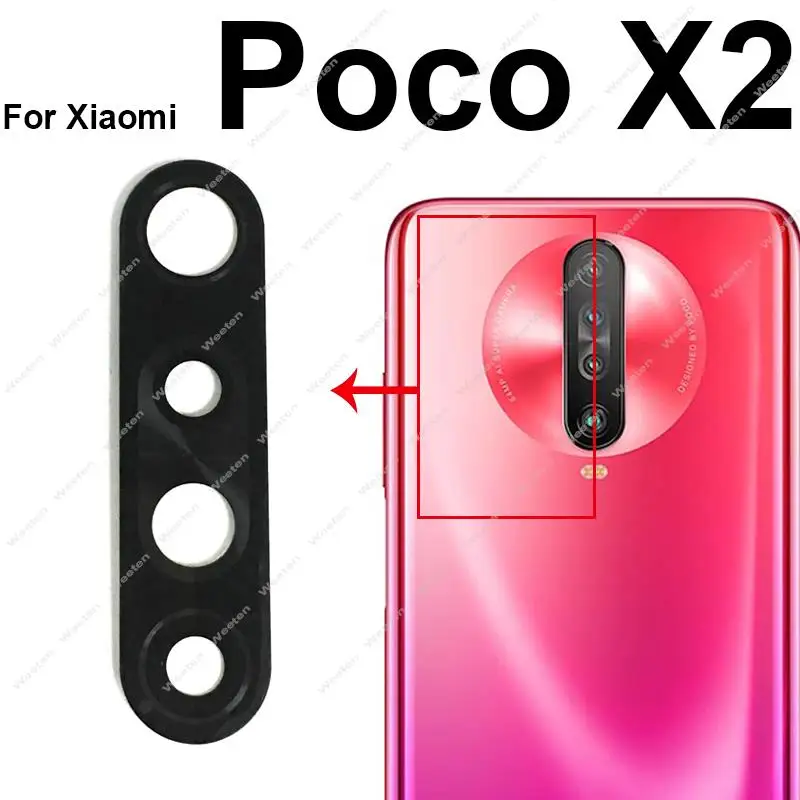 Back Camera Glass Lens For Xiaomi Pocophone Poco M4 M3 Pro 5G F1 F2 F3 F4 X2 X4 X3 NFC GT C3 Main Rear Camera Lens Sticker Parts