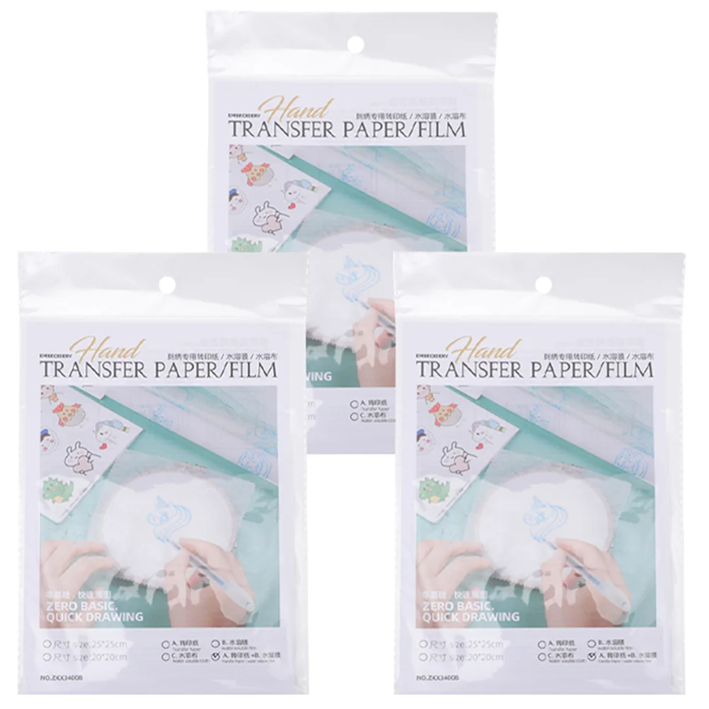 Water Soluble Film Embroidery Adhesive Hand Theme Stabilizer for Tearable Liquid Dad