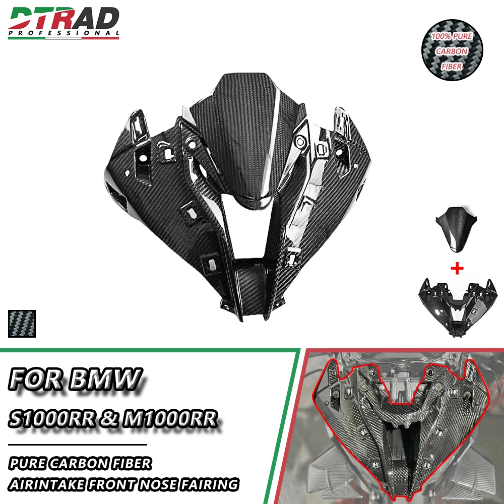 

Motorcycle Accessories AirIntake Front Nose Fairing For BMW S1000RR M1000RR Carbon Fiber Dashpanel Cover Head Cowl Air Intake