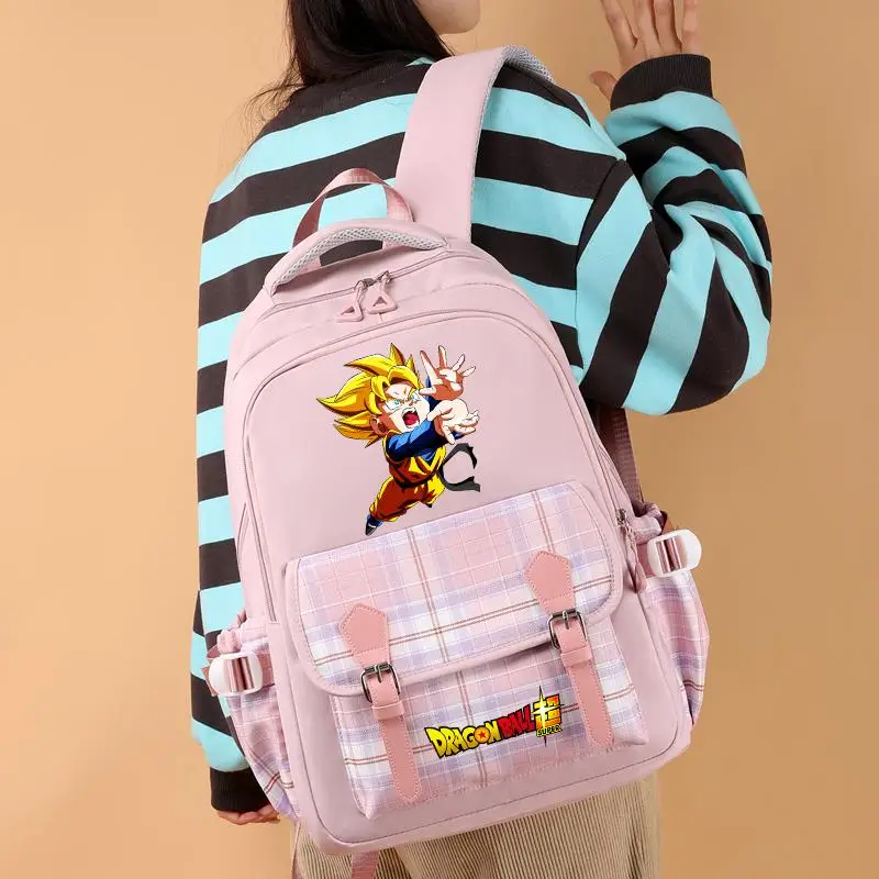 Anime Dragon Ball Plecak dla dziewczynki Chłopiec Student Teenage Hildren Rucksack Women Casual School Bag Kid Birthday Gift Goku Backpack