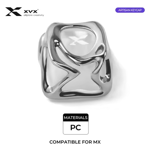 XVX Custom Keycaps Metal Texture Electroplating Gold/Sliver Translucent Key Cap for Mechanial Keyboard DIY Accessories 1 PCS