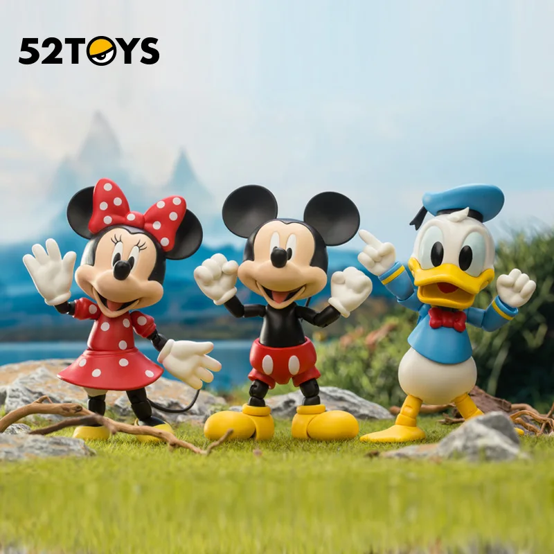 Disney Mickey Minne Donald Duck Anime Figures Pvc Movable Action Figures Kawaii Collection Room Ornament Children Toys Gifts