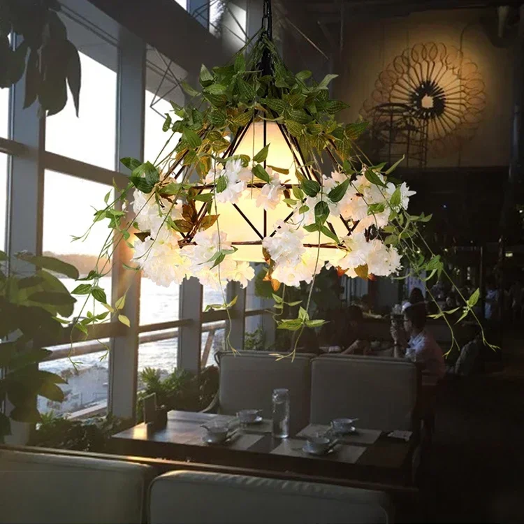 

Vintage Glass Pendant Light, Retro Hanging Lamp for Kitchen Island, Industrial Style Ceiling Fixture for Bar Cafe Restaurant Hom