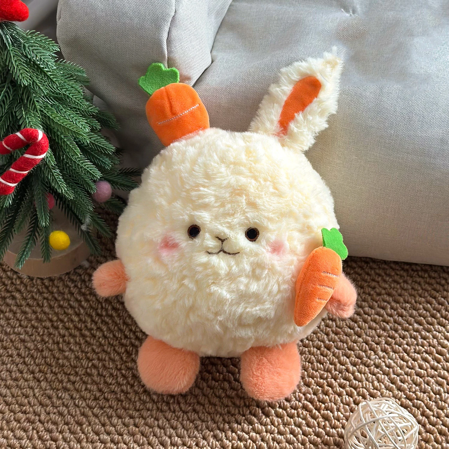 

Kawaii клубничный кролик морковь овца плюшевая кукла мягкая детская кровать украшения комнаты аксессуары