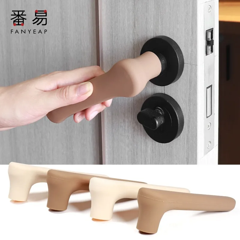 Door handle A1-sheath handle anti-collision protection household dormitory anti-static handle spiral model