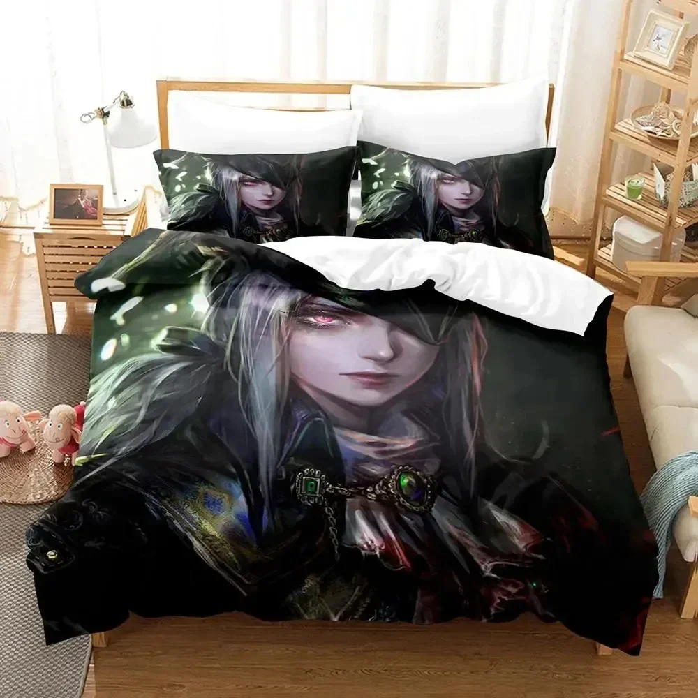 

3D Print Game Lady Maria Bloodborne Bedding Set Duvet Cover Bed Set Quilt Cover Pillowcase Comforter king Queen Size Boys Adult