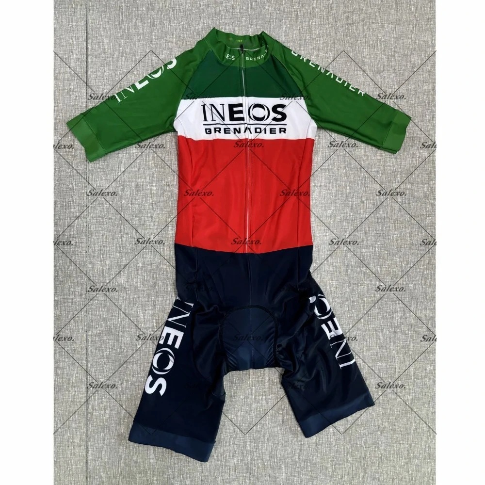 

LASER CUT INEOS Grenadiers 2025 Skinsuit Cycling Short Sleeved Jumpsuit Bodysuit SHORT Cycling Jersey Bike Maillot Ropa Ciclismo