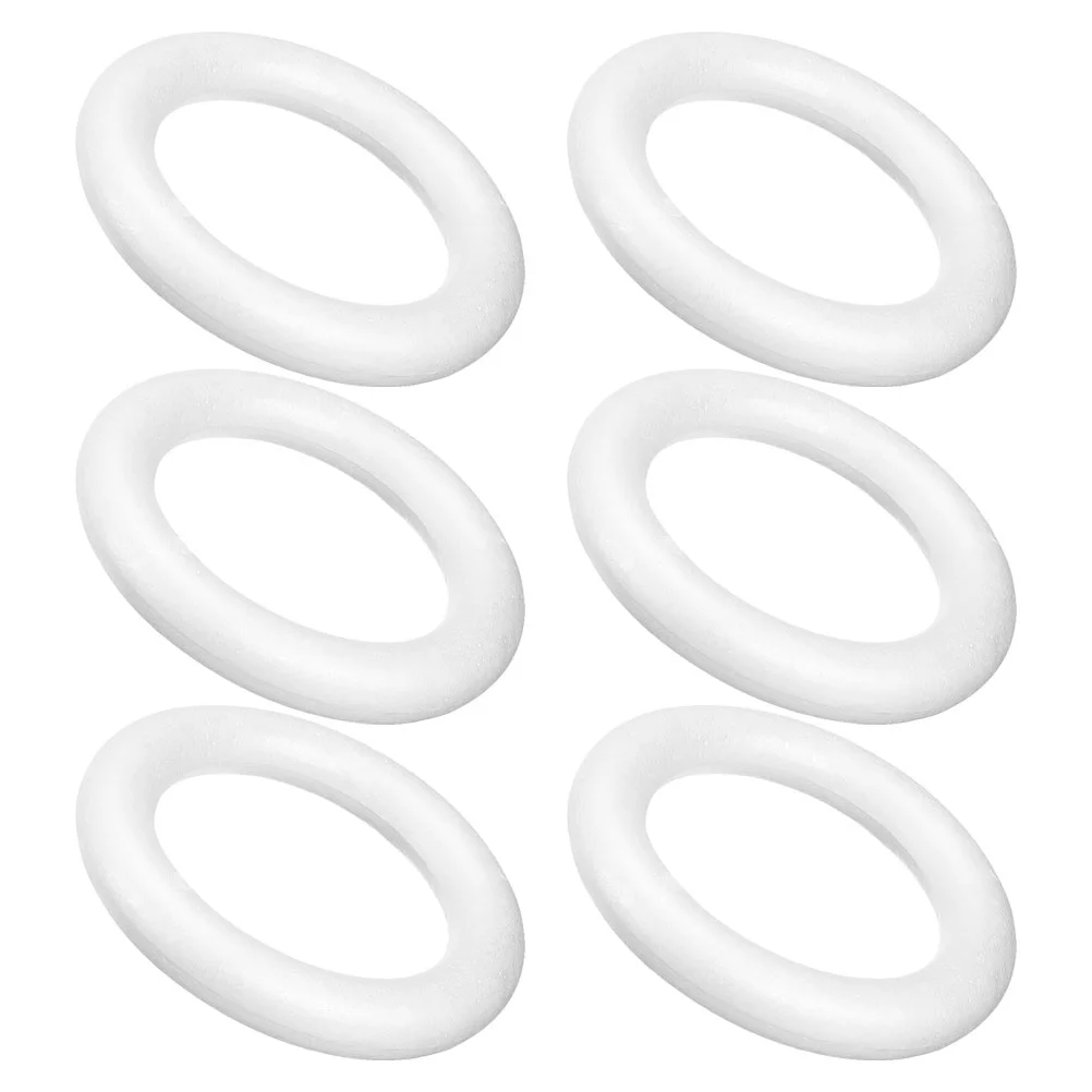 6 Pcs Foam Ring Round Stickers Circle DIY Model Decorate Foams Circles Decors Crafts Supplies for Novelty Child Wreath Frame