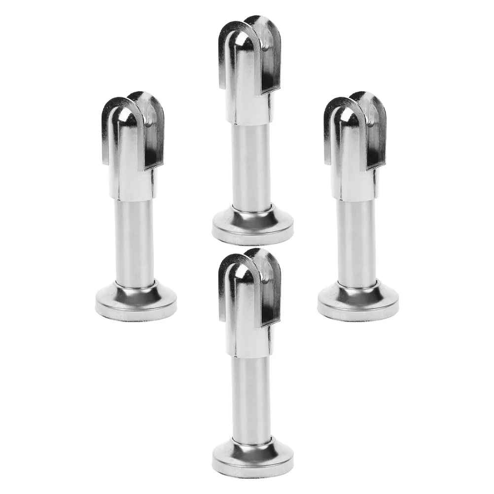 4Pcs Stainless Steel Restroom Partition Fitting Support Foot Stable Aesthetic Design for Public Toilet Cubicle Partition