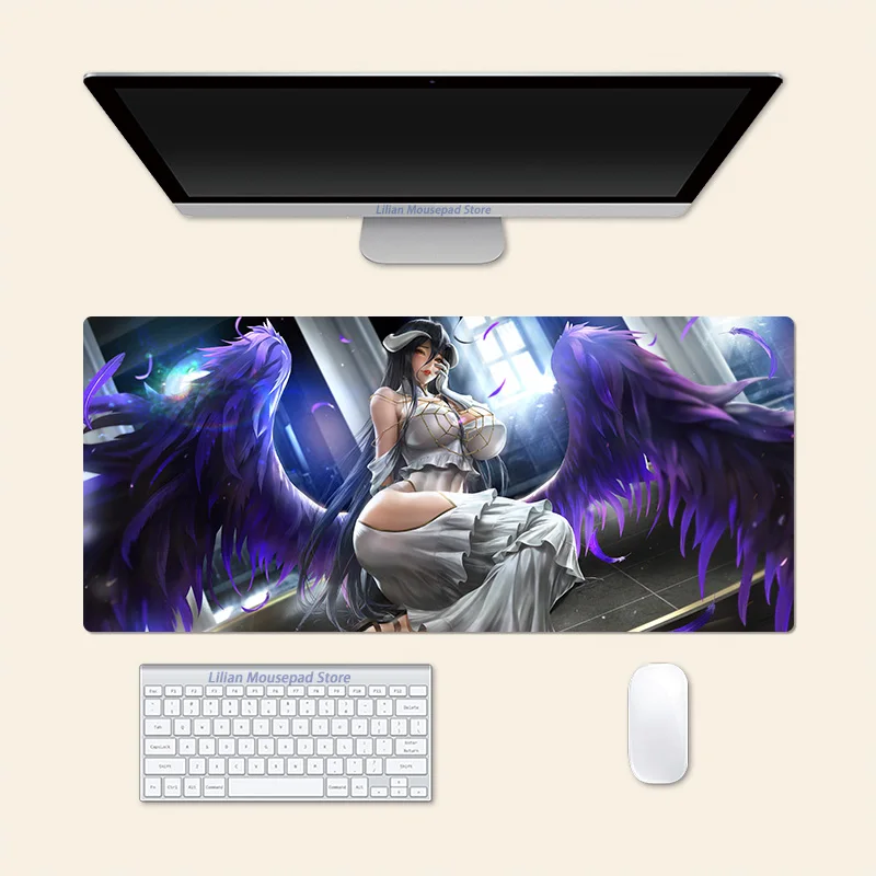 Sexy Albedo Anime Large Mouse Pad Office Mousepad Creative Game Desk Mat Gift