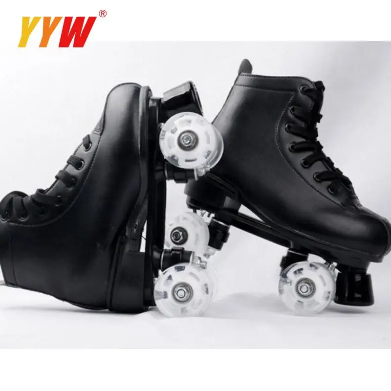 Roller Skate Shoes 4 Wheels Flash Skates Rink Adult Kid Double Row Roller Shoes Professional Skating Sliding Sneakers Rollers