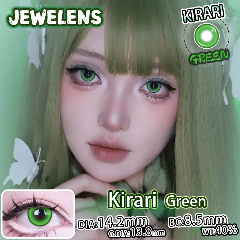 JeweLens Cosplay Myopie Farbkontaktlinsen Anime Orange Gelb Schüler 6 Monate 1 Paar Halloween Niedliche Augenlinsen 14,2 mm – Detail 3