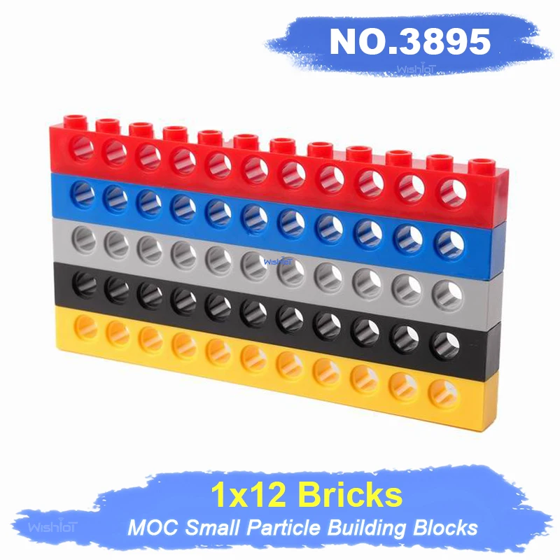 

Высокотехнологичные детали MOC 3895 1x12 кирпич 11 отверстий MOC Технический строительный блок подходит для всех брендов Игрушка из мелких частиц
